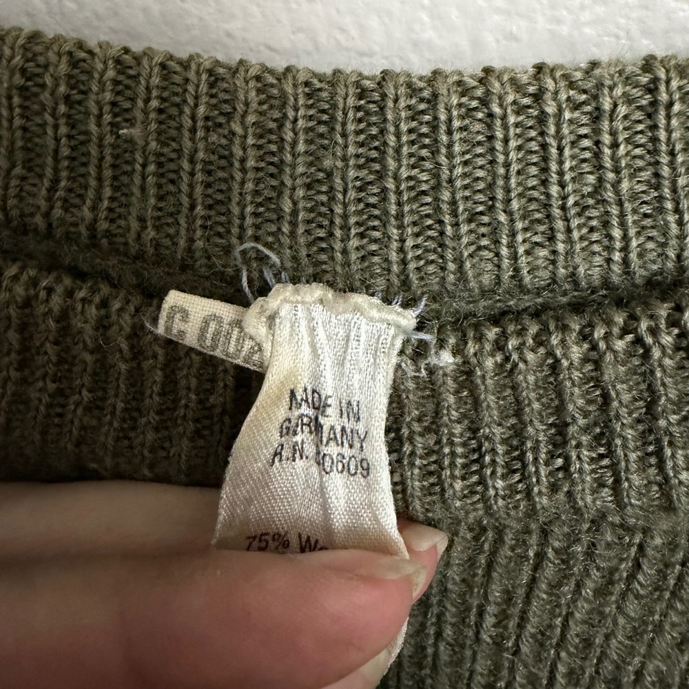 German Military Commando Sweater XL Vintage Distressed Wool Army Pullover - Picture 5 of 9